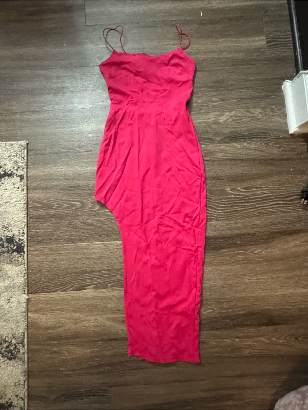 Women’s Hot Pink Asymmetric Slip Dress